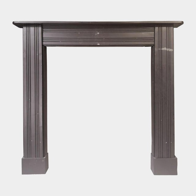Wood Antique Irish Georgian Bangor Slate Fireplace Mantel, 1800 For Sale - Image 7 of 8