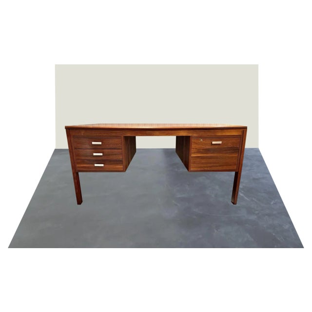 1970s Brazilian Rosewood Executive Desk by Farsø Stolefabrik for Maurice Villency New York For Sale - Image 10 of 13