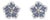 Natural 1.17cts Blue Sapphire & 0.32cts Diamond Earring in 18k Gold For Sale