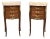 1940s Pair of French Louis XV Style Rosewood Side Tables Nightstands. For Sale