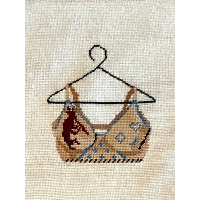 Vintage Original Needlepoint Swimsuit - Set of 2 For Sale - Image 4 of 12