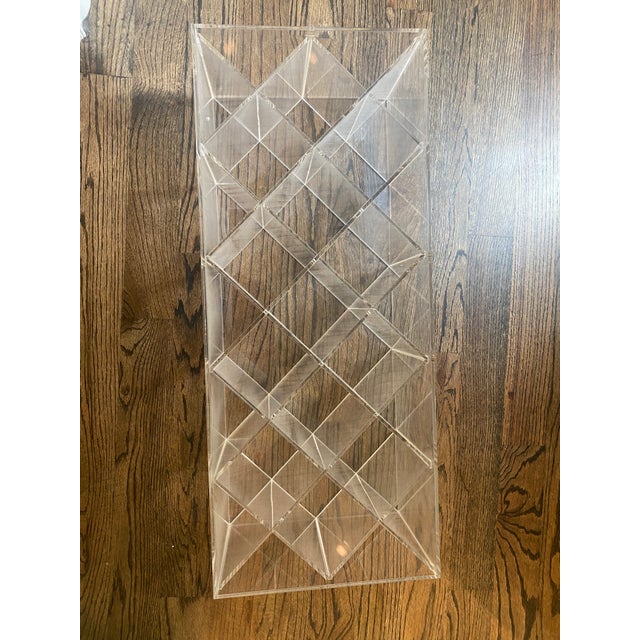 Heavy acrylic wine rack - holds 13 bottles Vintage with wear Versatile!