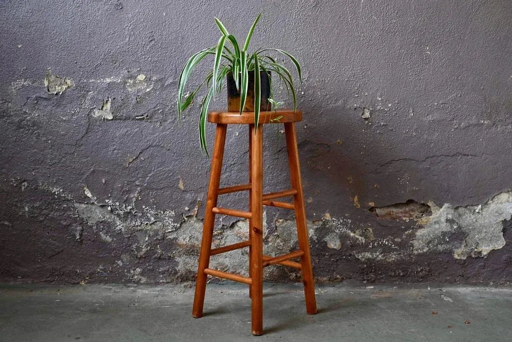 Vintage Pinewood Bar Stool, 1960s | Chairish