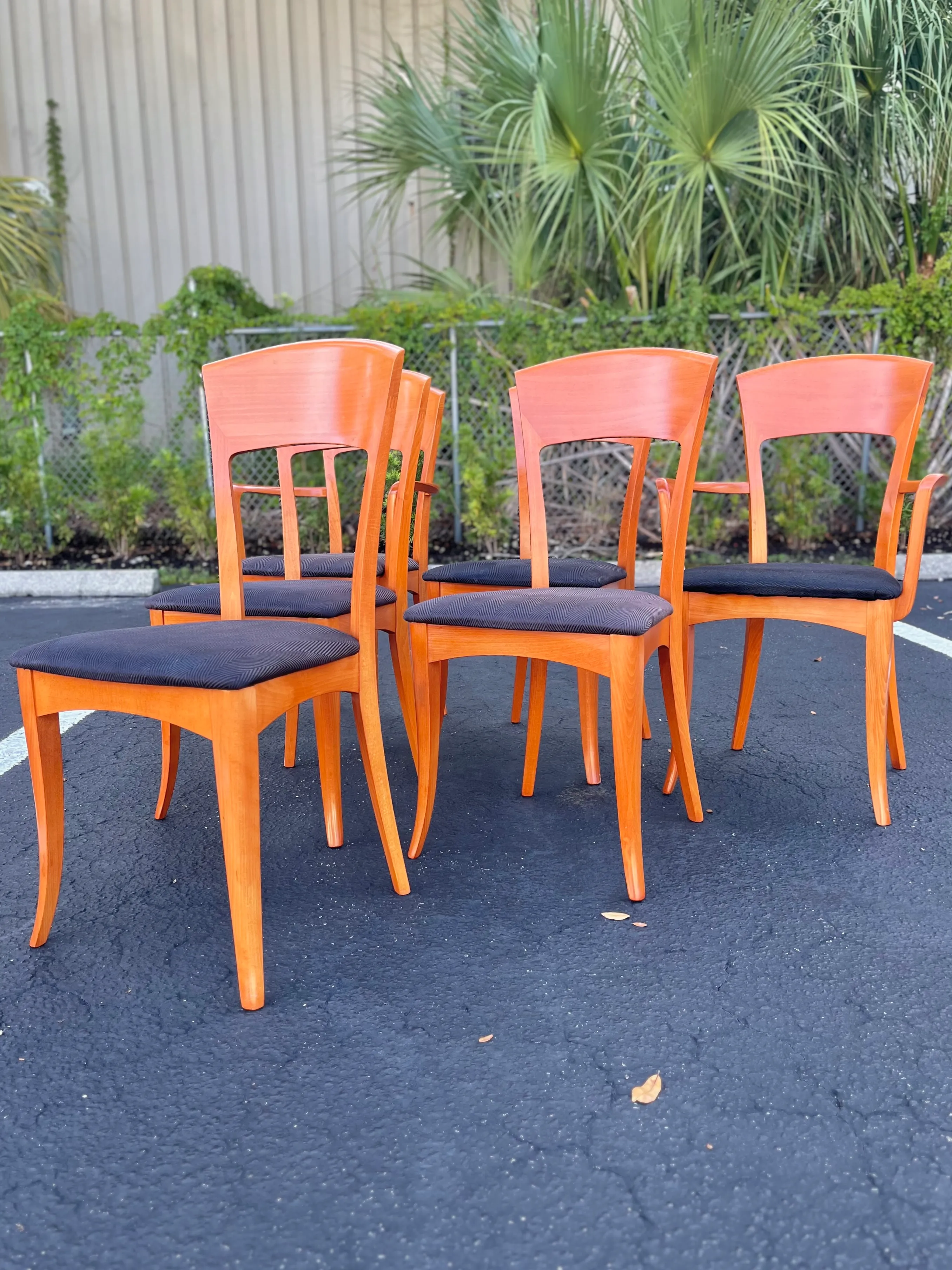 Italian Mid Century Modern Dining Chairs | Set of Six by A. Sibau