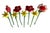 Rustic European Vintage Hand - Blown Art Glass Flowers Murano Style - Set of 8 For Sale - Image 3 of 9