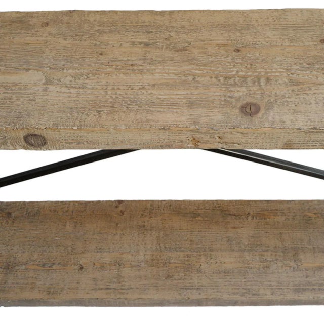 Modern Farmhouse Salvaged Plank Tilt Shelf / Bookcase For Sale - Image 4 of 4