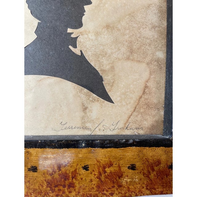 Antique 1800's Terrence Graham Cut Out Black Silhouette Portrait Abraham Lincoln For Sale In New York - Image 6 of 10
