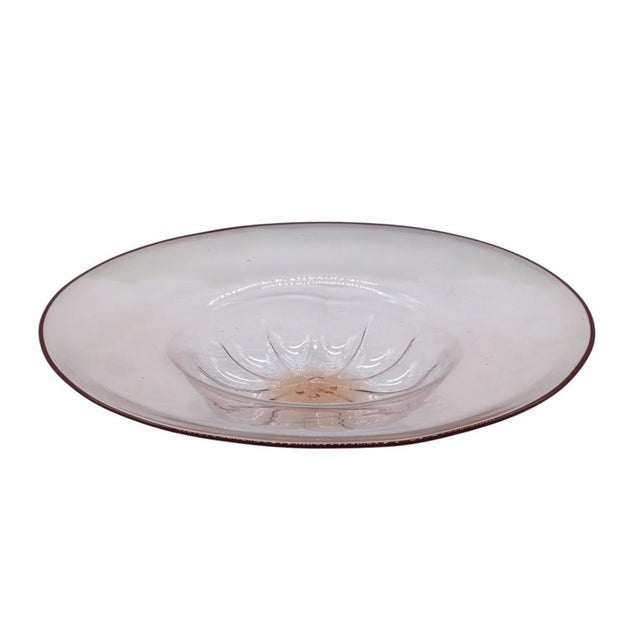 Mid-Century Modern Mauve Murano Glass Centerpiece by Vittorio Zecchin for MVM Cappellin, Italy, 1930s For Sale - Image 3 of 8