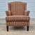 2010s 2010 Stratford Caye Transitional Striped Cocoa Brown Wingback Arm Chair For Sale - Image 5 of 13