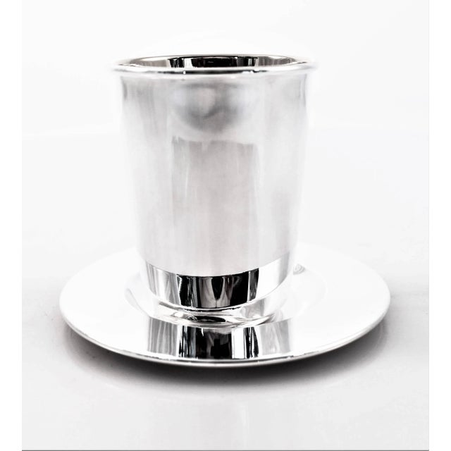 Mid-Century Modern Modern Sterling Goblet and Tray For Sale - Image 3 of 6