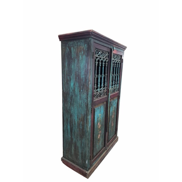 Antique German Hand Painted Cabinet For Sale - Image 12 of 12