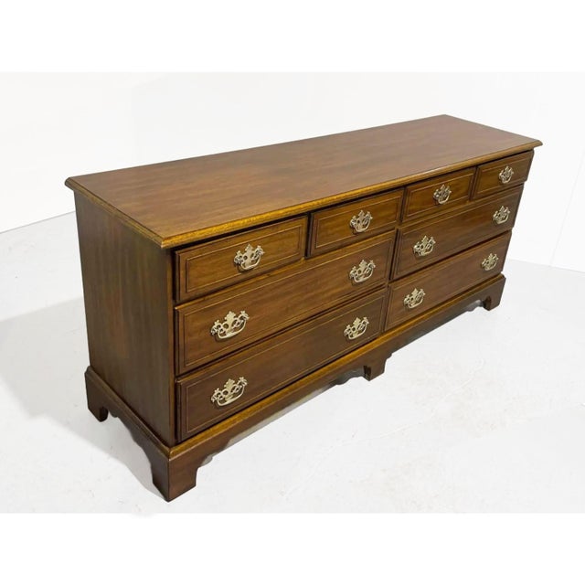 Mid 20th Century Mid 20th Century Chippendale Style 8 Drawer Dresser by Dixie Furniture For Sale - Image 5 of 12