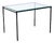 Black Metal Side Table with Glass Top, 1960s For Sale