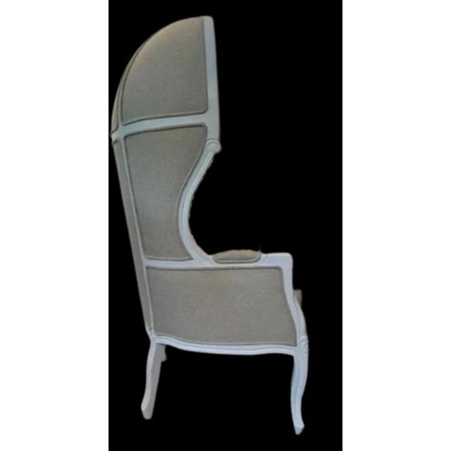 French Louis XV Style Upholstered Porter Balloon Chair For Sale - Image 4 of 5