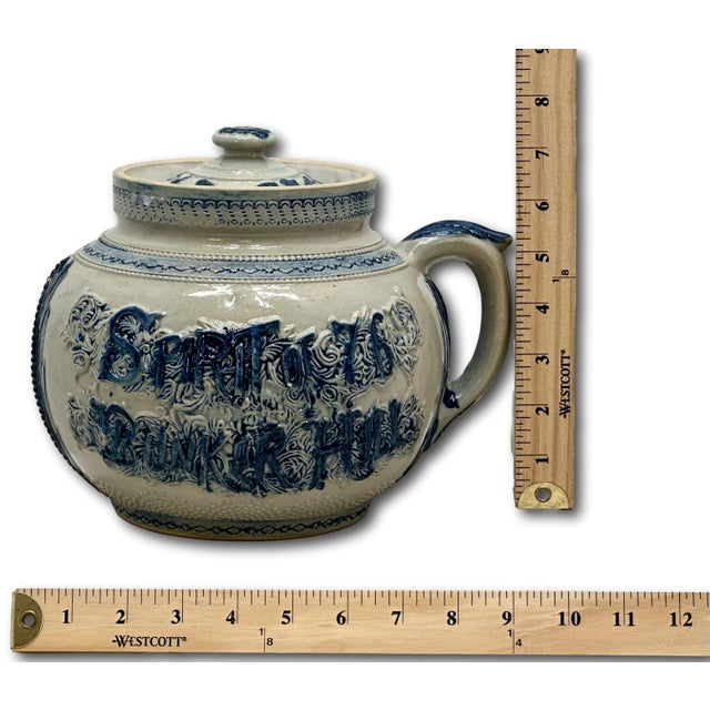 Antique American Stoneware Boston Home the of the Bean & Spirit of 76 Bunker Hill Baked Bean Pot in Pristine Condition For Sale - Image 18 of 18