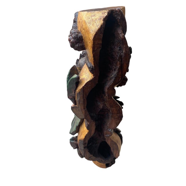 Antique Gilded Wooden Column, 1800s For Sale - Image 10 of 18