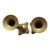 1970s Pair Vintage Mid Century Brass 12" Tall Neoclassical Baluster Style Candlestick/Candle Holder For Sale - Image 5 of 9