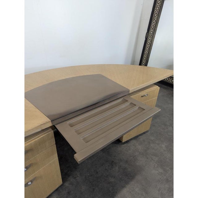 Large Semicircular Desk by André Putman for Ecart International For Sale - Image 5 of 9