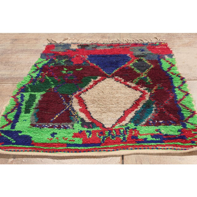 Vintage Boujad Moroccan Rug, 03'05 X 04'07 For Sale - Image 9 of 10
