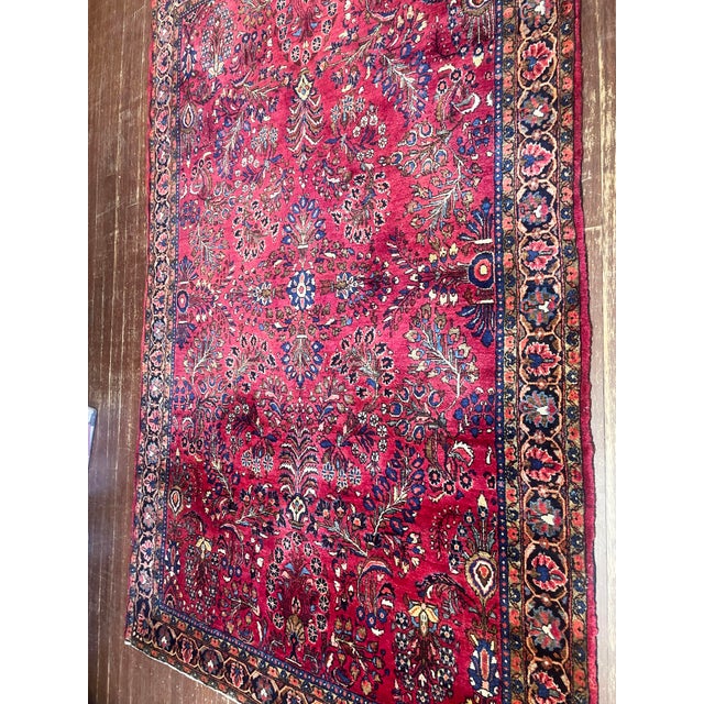 Traditional Antique Persian Sarouk Rug For Sale - Image 3 of 9