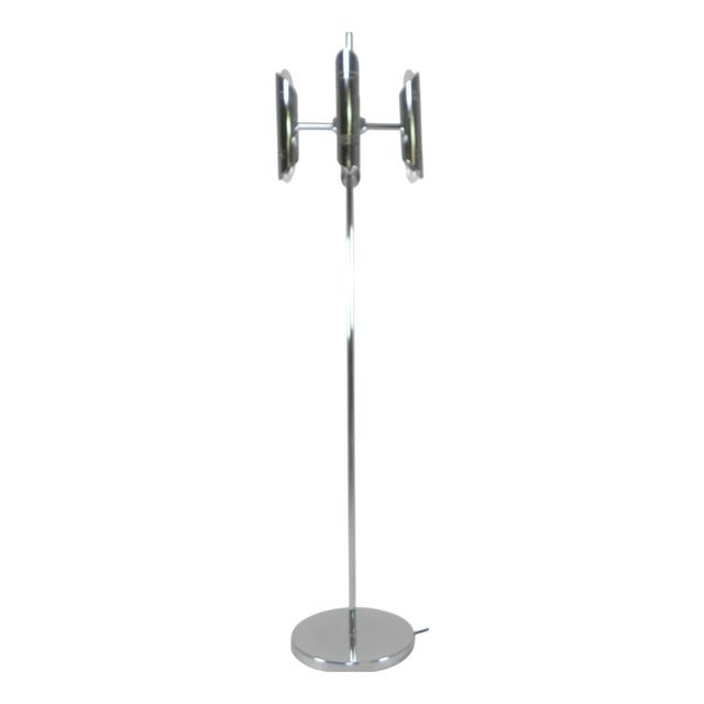 Vintage Space Age Chrome Floor Lamp, 1960s For Sale