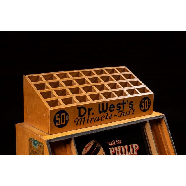 Vintage Phillip Morris Wooden Point-of-Sale Countertop Display For Sale In Chicago - Image 6 of 9