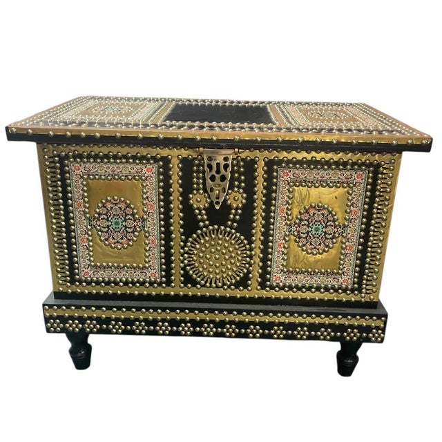 Capture the essence of the historic Spice Coast with this exquisitely detailed Zanzibar-style dowry chest. This piece...