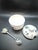 American Vintage Villeroy & Boch Malaga Porcelain Jam or Honey Pot W/Serving Spoon For Sale - Image 3 of 4