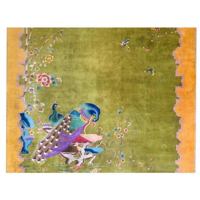 Mid 19th Century Early 20th Century Chinese Art Deco Rug For Sale - Image 5 of 12
