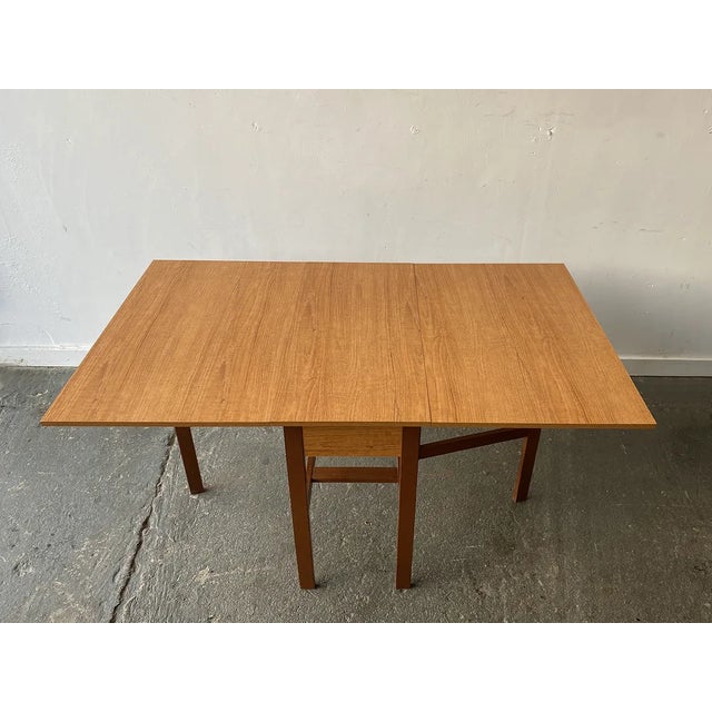 Large Vintage Drop Leaf Table, 1960s For Sale - Image 4 of 9