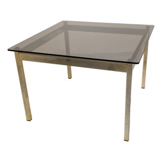 Brass and Glass Coffee Table, 1970s For Sale