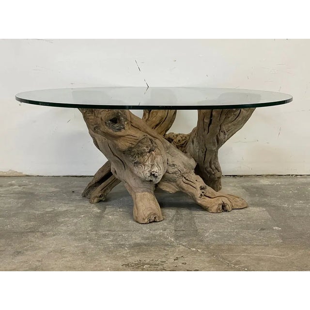 1950s Vintage Driftwood Coffee Table 37" For Sale - Image 5 of 7