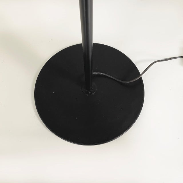 Italian Modern Floor Lamp in Matt Glass Lampshape and Black Metal, 1980s For Sale - Image 16 of 18