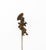 Antique Geisha with Parasol 10K Gold Stick Pin, 19th century, featuring one motif depicting a strolling lady with parasol,...