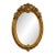 Ornate Gilded Oval Mirror – French-Inspired Frame With Sculpted Bow Detail For Sale