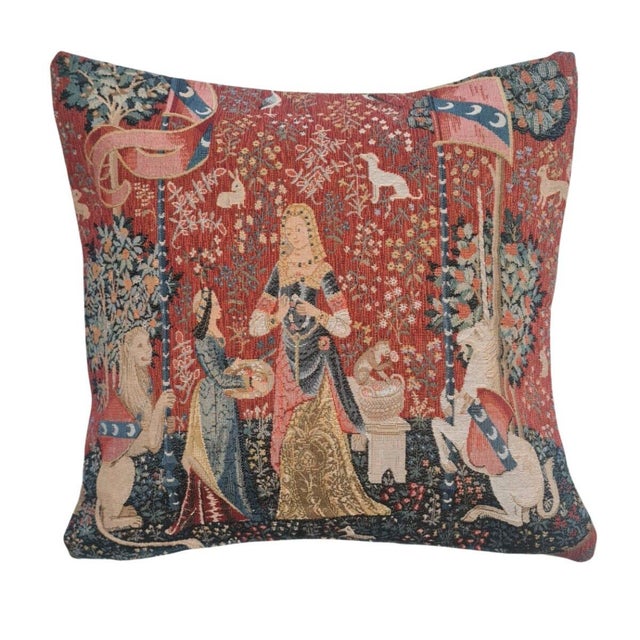 This beautiful tapestry cushion is finely woven by skilled weavers on traditional Jacquard Tapestry looms. The tapestry...
