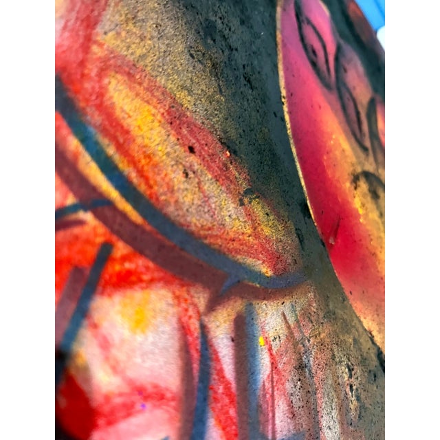 Street Art Mason Rader, Surrealist Spray Paint Painting Mixed Media Rope Burn Mason Rader Street Art, 1995 For Sale - Image 3 of 6