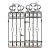 Vintage Boho Wrought Iron Gates - Set of 2 For Sale