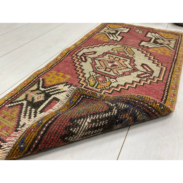 Handmade wool carpet in Turkish Anatolia , Vintage Oushak Rug,Turkish Vintage Anatolian Rug, Handmade wool Rug . One Of...
