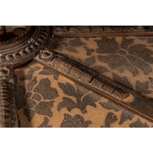 Antique Bronze Floor Lamp With Fringed Shade For Sale - Image 10 of 11