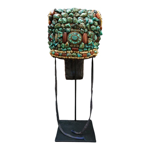 Vintage Tibetan Headdress For Sale