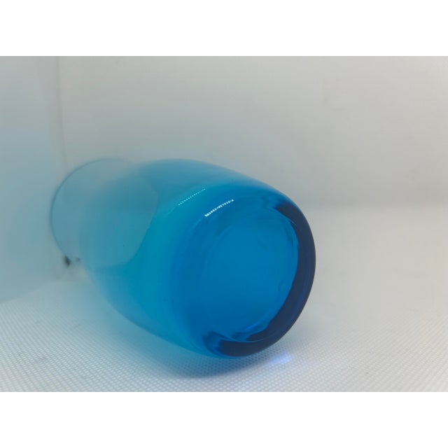 Vintage Mid-Century Modern Anchor Hocking Laser Blue Glasses- Set of 6 Rare 1950's For Sale - Image 9 of 9