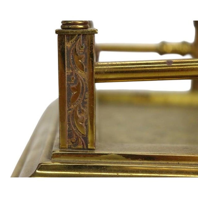Neoclassical Brass Fireplace Tool Set C1920 For Sale - Image 9 of 17