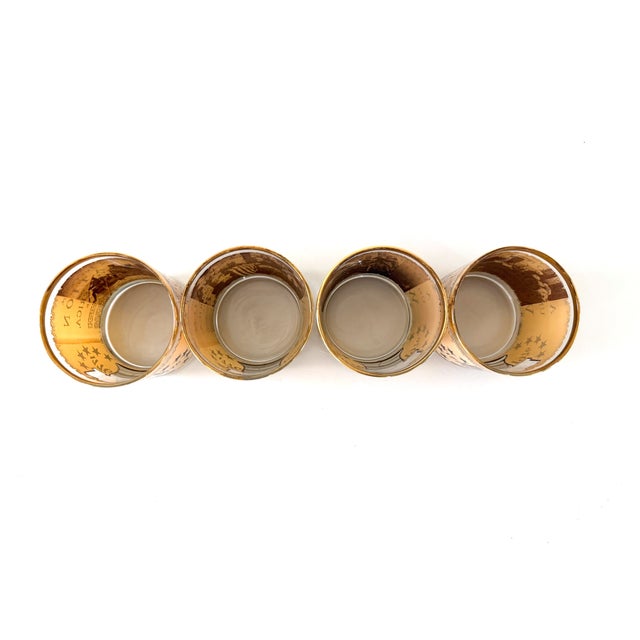 Glass 1970s Mid Century Modern Bicentennial Lowball Glasses - 4 pcs For Sale - Image 7 of 13
