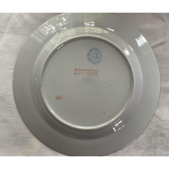 Vintage Botanical Porcelain Plates Decorative Flowers For Sale - Image 10 of 11