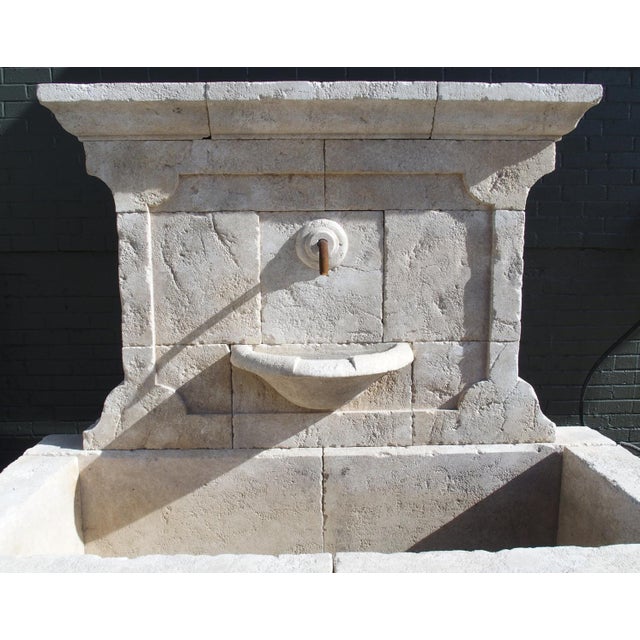 Sigonce Large Carved Spill Bowl Limestone Wall Fountain From Provence, France For Sale - Image 9 of 18
