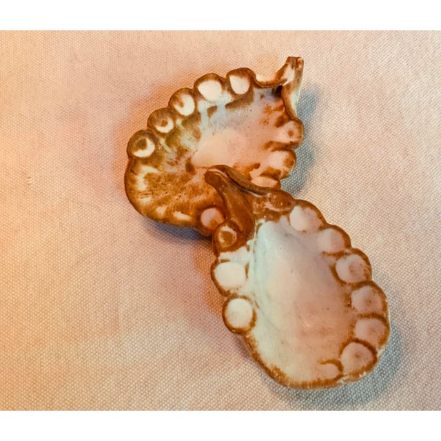 Handformed Biloxi Iron Oxide & White Glaze Stoneware Oyster Small Plates - Set of 6 For Sale - Image 12 of 12