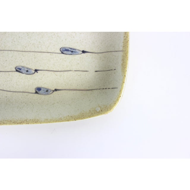 Cream Vintage Studio Pottery Platter For Sale - Image 8 of 12
