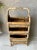 Excellent Pre-Owned Condition. Vintage style meets maximum functionality in this fabulous three-tier boho chic bamboo and...