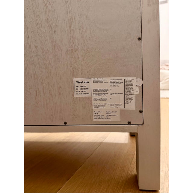 West Elm Buffet, Sideboard, Wooden Food Cabinet For Sale - Image 4 of 4